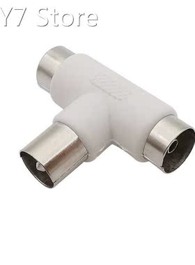 1Pcs T Splitter 2 Way TV Aerial Coaxial Cable 1 Male to 2 Fe