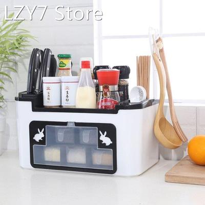 Multi-Function Kitchen Rack Seasoning Box Bottle Set Combina
