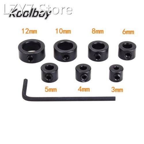 7Pcs 3-12mm Drill Bit Set Depth Stop Collar Ring Positioner