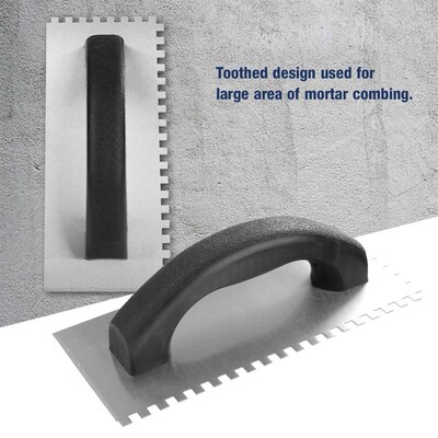 Concrete Trowel Handheld Plastering Skimming Toothed Trowel