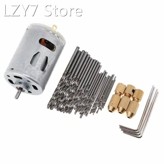 1set DC Electric Motor DIY Hand Drill with 3pcs Brass D