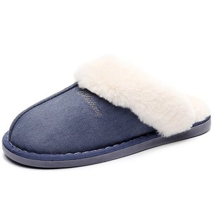 warm winter slippers for men women home  black brown 19