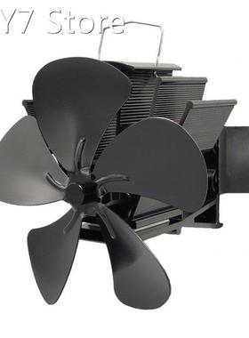 5 Blades Heat Powered Stove Fan Wall Mounted with Magnetic T