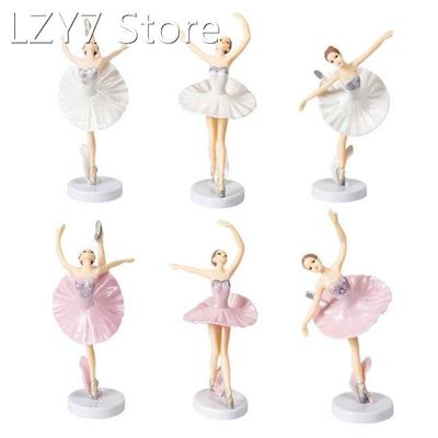 6 Pieces Ballerina ature Figurine Ballet Dancer Cake Top
