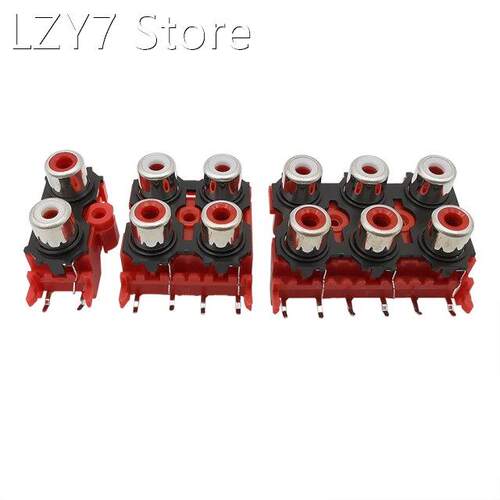 2Pcs 2 4 6 Hole RCA Female Socket AV Audio Video Plug Jack C