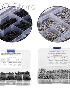 500Pcs M3 Button Head Screw Cross Drive Self-Tapping Screws