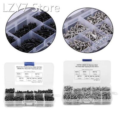 500Pcs M3 Button Head Screw Cross Drive Self-Tapping Screws