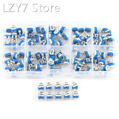 100pcs/Set 10 Values 500ohm-1M ohm Film Variable Resistor Po