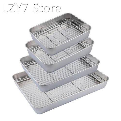 Stainless Steel Baking Sheet Pan With Rack Set Non-Toxic Bis