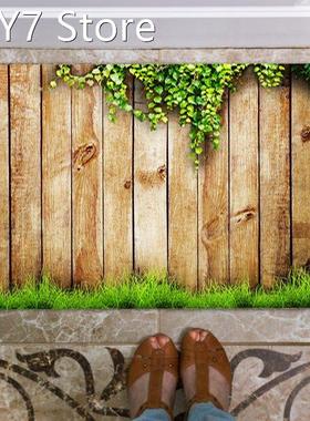 Wood Printed Floor Mats Modern Hallway Carpet Runner Non-Sli