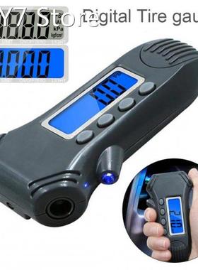 3 In 1 Tire Pressure Gauge Tire Tread Depth Ruler with Flash