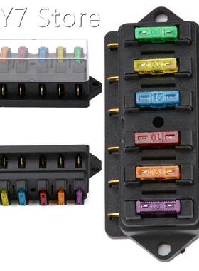1Pcs 6 Way Circuit Standard ATO Blade Fuse Box Block Holder