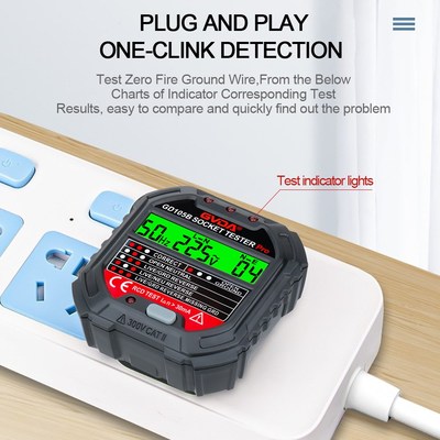 GVDA Socket Outlet Tester Voltage Detector Electric Circuit