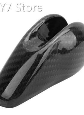 car styling Car Mirror Gear Shift Knob Head Trim Cover Carbo