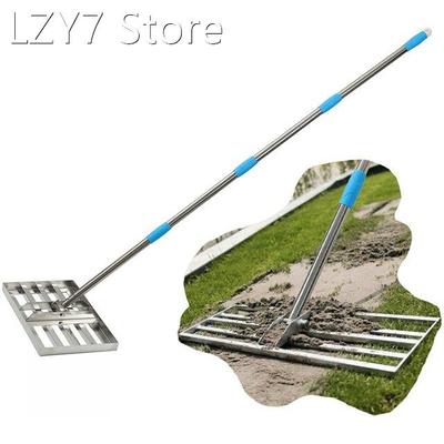 2m Stainless Steel Lawn Leveling Rake Leveling Tool Length A