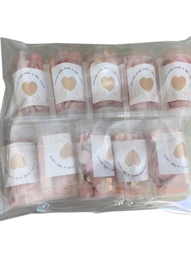 10pcs Heart Push Confetti Poppers Heart-shaped Paper Push ub