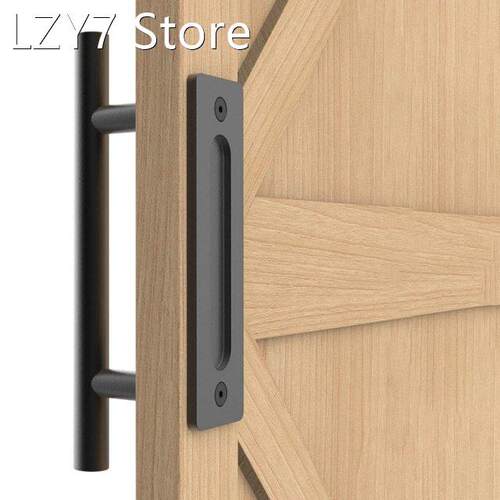 Sliding Barn Door Handle Pull and Flush Hardware Set for Bar