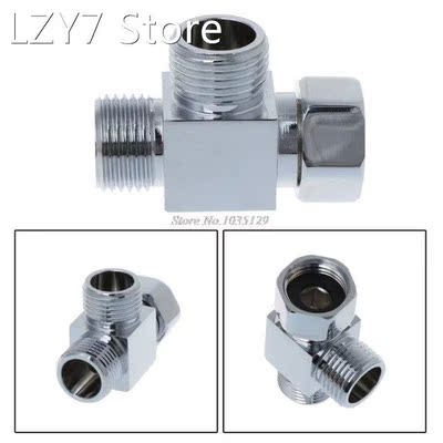 1/2 Brass Chrome 3 Way Diverter Hose Fitting Tee T Shape Ad