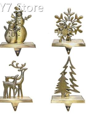 Christmas Stocking Holders Hooks Fireplace Mantel Hanger Met