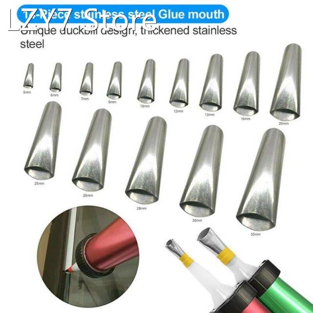 14PCS Stainless Steel Caulk Nozzle Applicator Caulking Finis