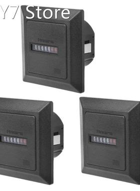 Hour Meter AC220-240V 50/60Hz Hourmeter Mechanical Square Ho