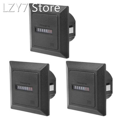 Hour Meter AC220-240V 50/60Hz Hourmeter Mechanical Square Ho