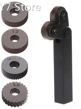 2pcs Diagonal Linear Knurl Wheels Knurling Knurler Tool 1.0/