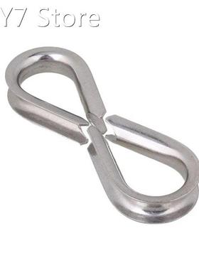 2 x M16 Wire Ropes Thimble Corrosion Resistance Silver Europ