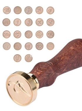26 English Letters Wax Seal Stamp Retro Wooden Antique Seali