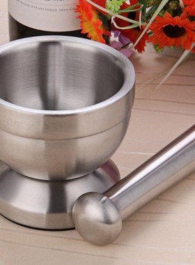 Stainless Steel Mortar and Pestle Kitchen Garlic Pugging Pot