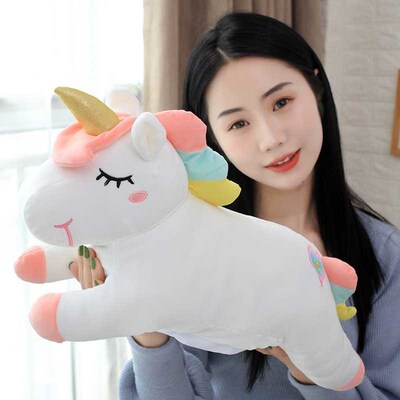 Cute Cartoon Plush Unicorn Tissue Cover Box Paper Container