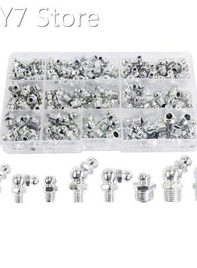 115Pcs Steel Zerk Grease Nipple Fittings Assortment Kit ,Str