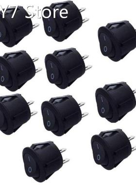 10pcs ON/OFF Round Rocker Toggle Switch 6A 250V Power Switch