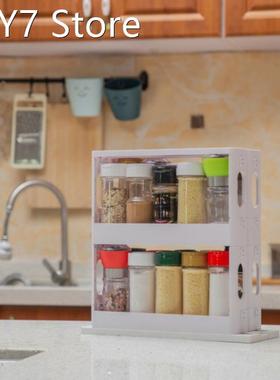 Rotating Kitchen Storage Rack Multi-Function Foldable Season
