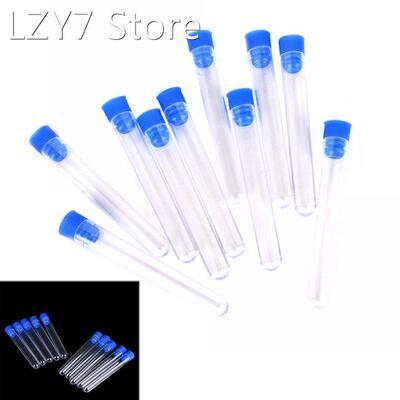10pcs Clear Plastic Test Tubes Hard Plastic Test Tube With W
