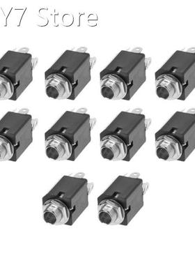 10pcs 6.35mm Audio Plug Sockets PJ-612 3-Pin Connector With
