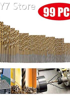 99Pcs Titanium Coated Drill Bit HSS High Speed Steel Drill B