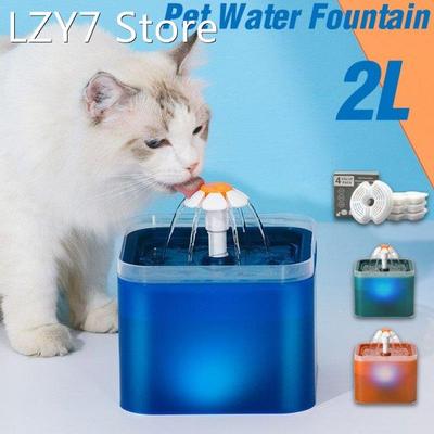 Automatic Cat Water Fountain Filter Indoor LED Drinker for C