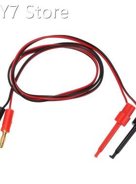 2pcs 4mm 1Meter Banana Plug Test Hook Clip Lead Cable Multim