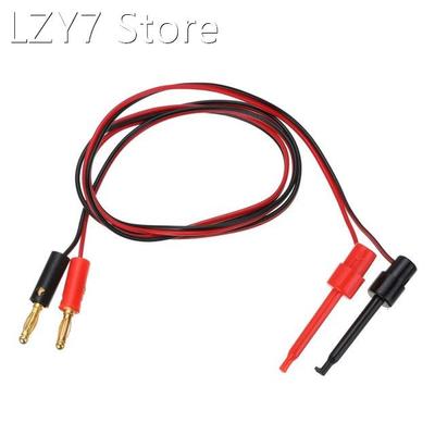 2pcs 4mm 1Meter Banana Plug Test Hook Clip Lead Cable Multim