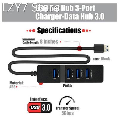 4/5 Port USB 3.0 HUB For PC Laptop Computer Accessories ABS