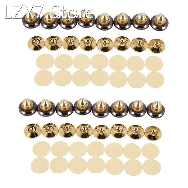16 set golden-plated speaker spikes, speaker stands cd audio