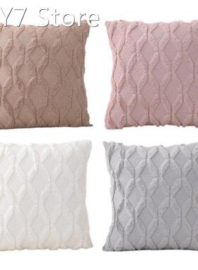 One Pair Wool Throw Plush Pillowcase Boho Cushion Sofa Cover