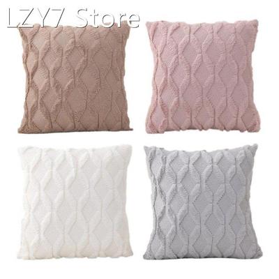 One Pair Wool Throw Plush Pillowcase Boho Cushion Sofa Cover