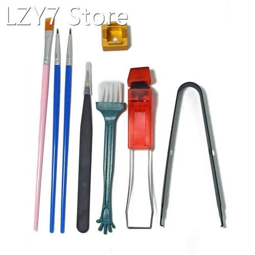 8PCS Mechanical Keyboard Switch Holder Tweezers Lube Tool Br