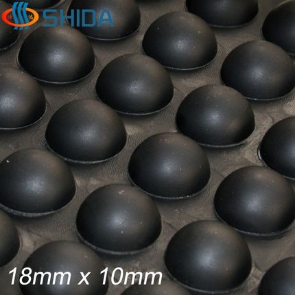 18 x 10 mm Self Adhesive Black Silicone Rubber Feet Pads Hig