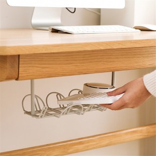 Storage Rack Under Desk Cable Management Tray Wire Cord Powe