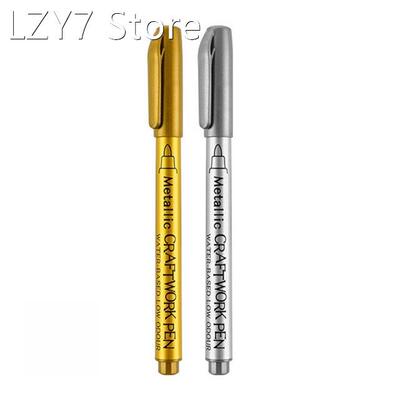 1pcs Silver Gold DIY Metallic Craftwork Pen Waterproof Stude
