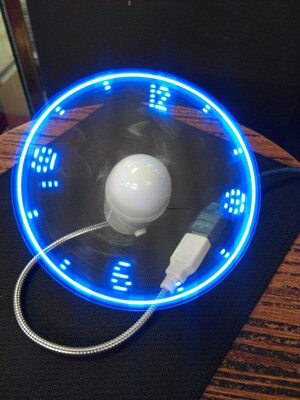 JETTING USB Gadget Clock Led-Light Usb-Fan Gadget-Time-Displ