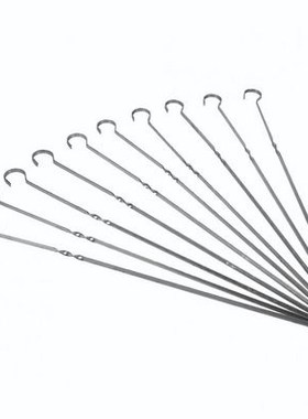 10Pcs Barbecue Grilling Stainless Steel BBQ Skewers Barbecue